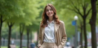 Femme parfaite physiquement : traits et critères à connaître pour la définir! Jeune femme souriante dans un parc urbain verdoyant