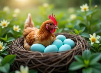 Les poules à œufs bleus : un choix chromatique et gastronomique