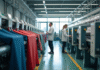 Intérieur d une usine textile moderne avec machines avancées